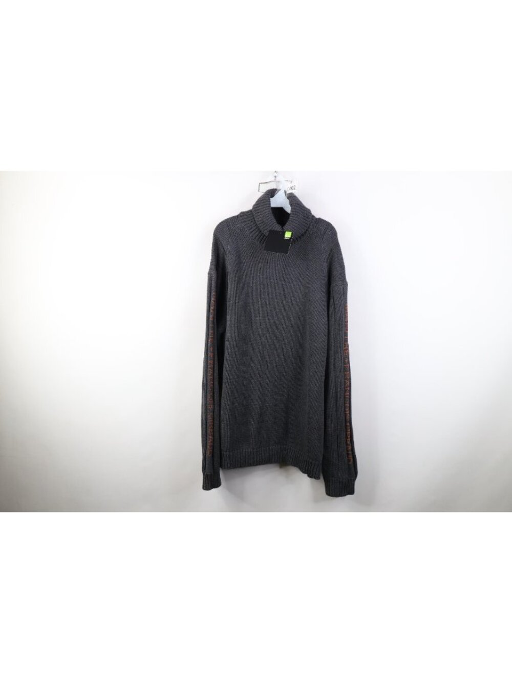 Deadstock Vtg 90s Marithe Francois Girbaud Mens 2XL XXL Turtleneck Sweater Gray